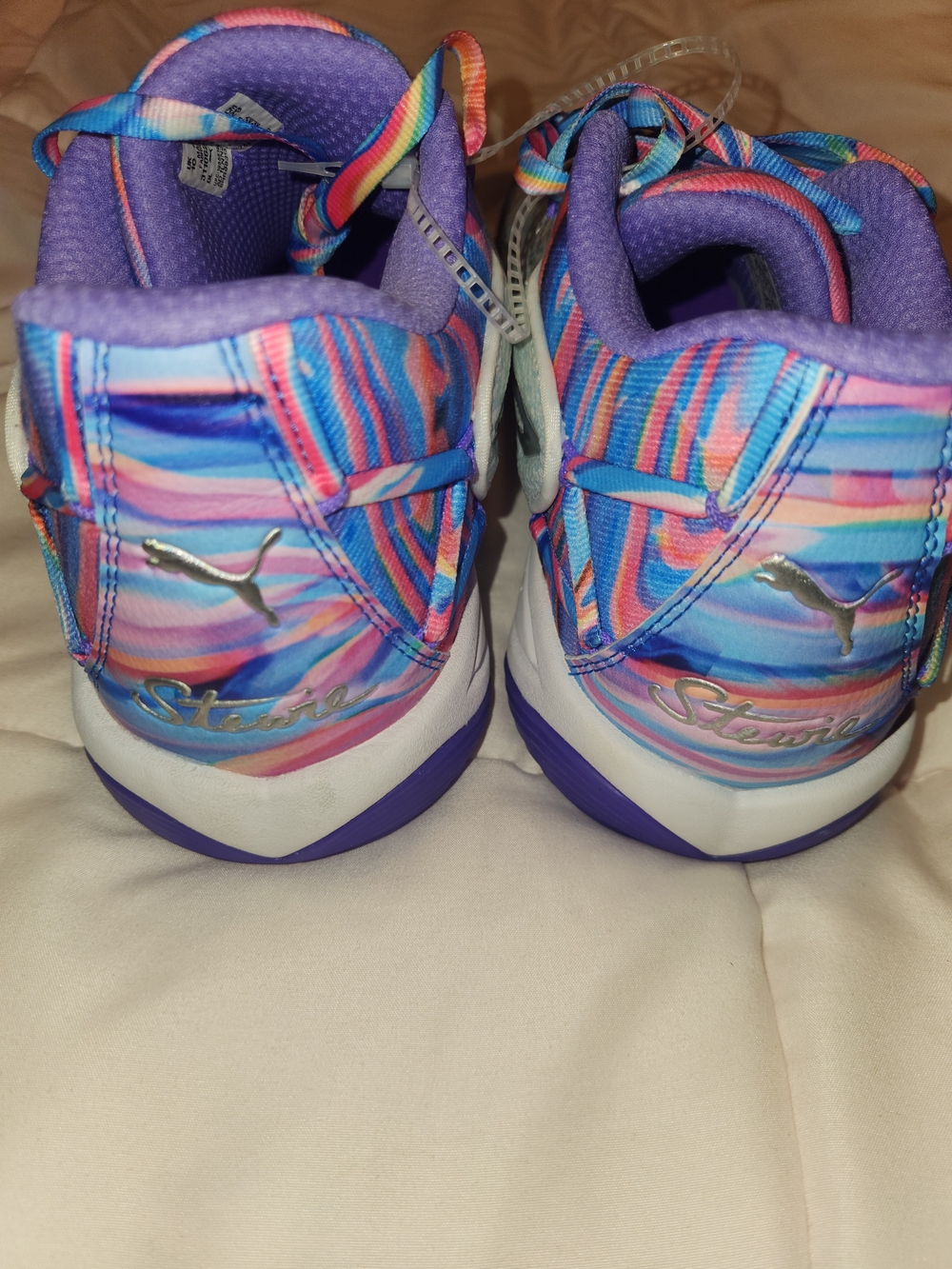 Puma Stewie 2 Basketball Shoes Womens 12.5 Teal Purple Multi 311062-01 - Picture 2 of 5